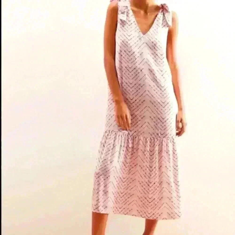 Banana Republic Tie-Shoulder Drop Waist Dress